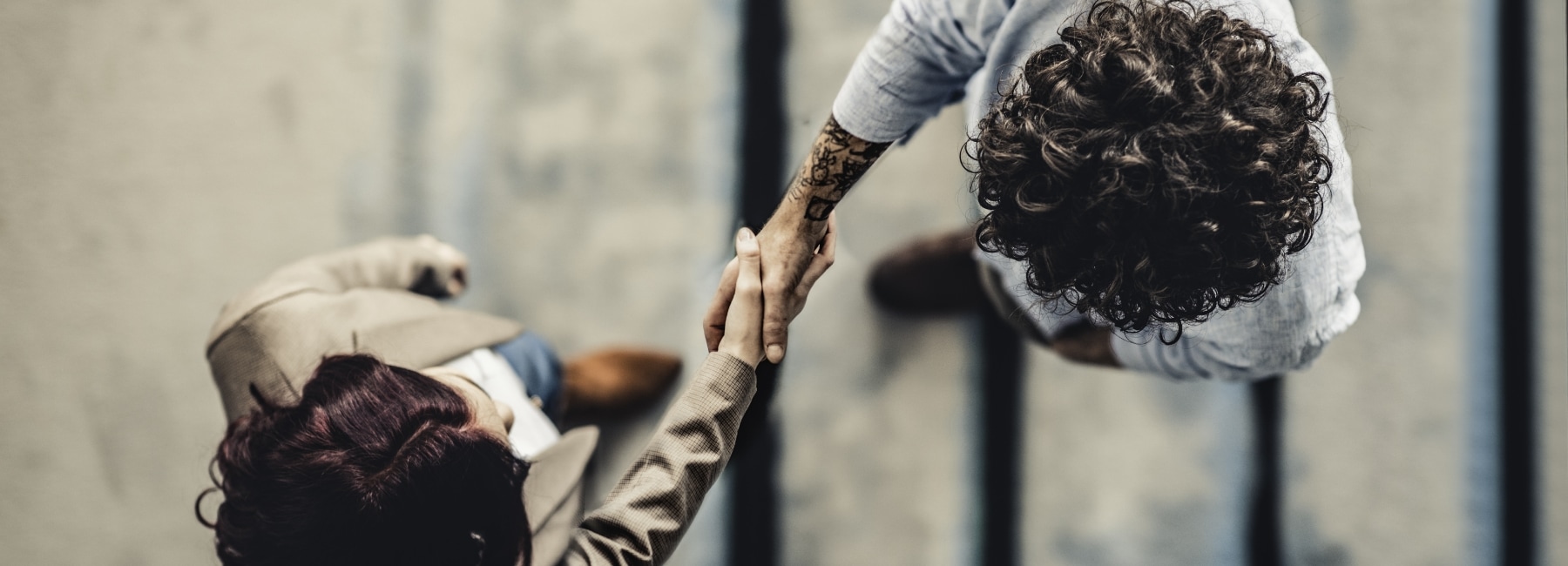 Two people shaking hands