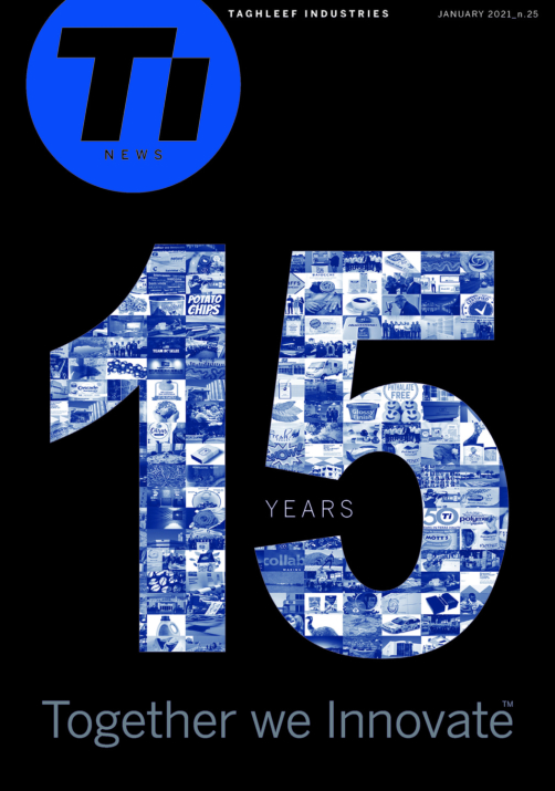 Ti-News cover with the theme of 15 years of innovating together.