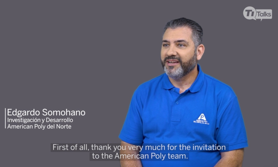 Freeze frame from a Ti-Talks segment.