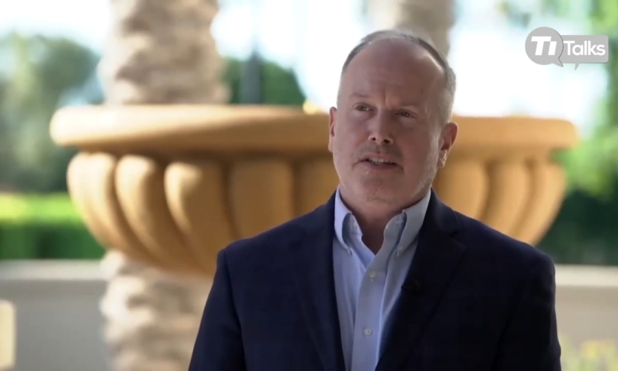 Freeze frame from a Ti-Talks segment.