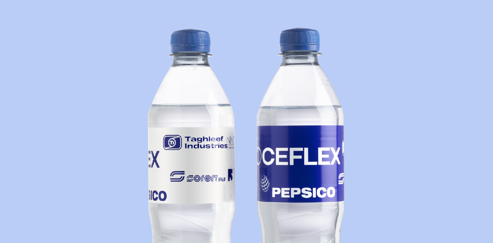 Wrap around label with mechanical recycled raw material content