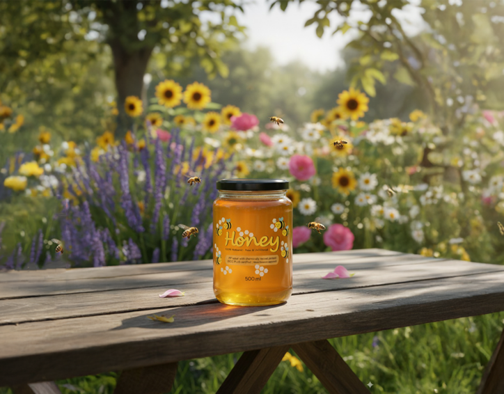 Taghleef_Sustainable Labeling_rcLSA for Honey Jars with a NoLabel Look