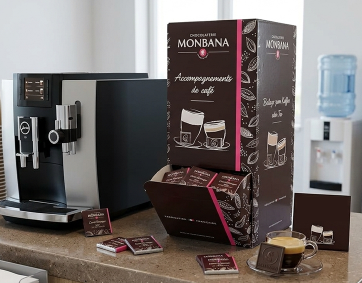 mini chocolates served with coffee taghleef industries with mombana