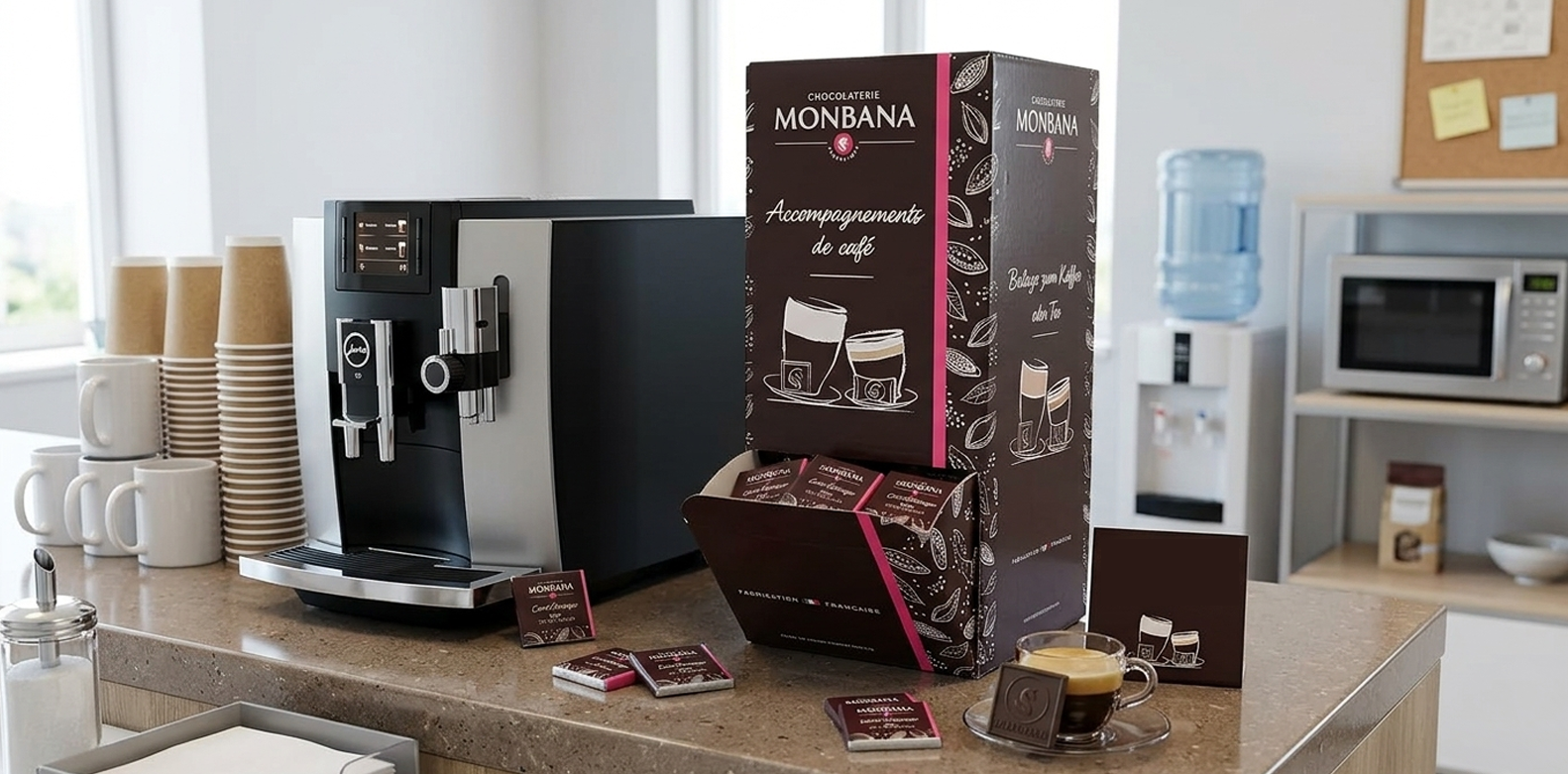 mini chocolates served with coffee taghleef industries with mombana